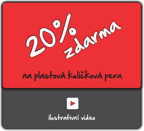 20% propisek s potiskem ZDARMA
