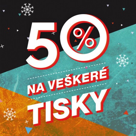 50% sleva na veškeré tisky