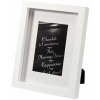 Makasar - Bílá - Rámeček na foto o velikosti 10x15 cm v dárkovém boxu… | reklamní Foto rámečky