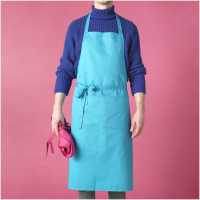 Apron -  Zástěra z pevné tkaniny se 2 kapsami a 1m stuhami pro… | reklamní Kuchyň