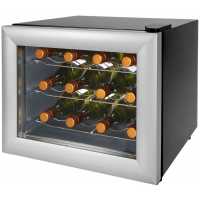 Syracuse - Šedá / černá - Tato chladnička Vám umožní uložit až 12 láhví vína. Na… | reklamní Potřeby pro domácnost