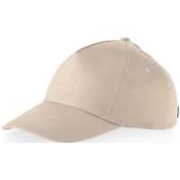 Memphis - Béžová - Značková čepice 5-ti panelová s upínáním na suchý zip. | reklamní Čepice, kšilty a klobouky