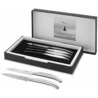 NIZZA - Stříbrná - Sada 6ti nerezových steakových nožů s unikátním designem… | reklamní Kuchyň