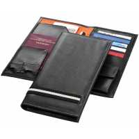 Messina - Černá - Cestovní peněženka s kapsami k uložení cestovního pasu,… | reklamní Peněženky a pouzdra na karty