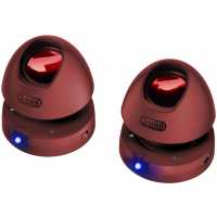 X-Mini Duo-Capsule - Červená - Skvělý design stereo repro s přehrávacím časem až 12 hodin.… | reklamní Reproduktory