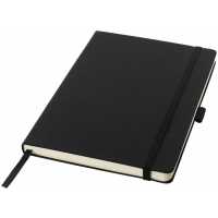 Limeira - Matná černá - Mini poznámník  A6. Klasický papírový poznámník v deskách… | reklamní Bloky a lepící bločky