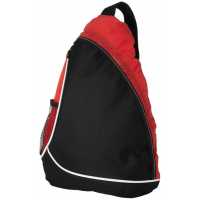 Sling City - Černá / červená - Batoh s jedním popruhem. Hlavní oddělení na zip. Síťovaná… | reklamní Batohy
