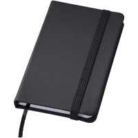 Rainbow - Černá - Poznámkový blok s elastickým zavíráním se stužkou v barvě a… | reklamní Bloky a lepící bločky