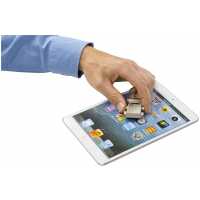 Mystery - Stříbrná - Kovová klíčenka s čističem dotykových displejů v dárkovém… | reklamní Klíčenky a přívěsky