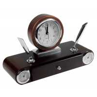 Mikola - Hnědá - Luxusní sada s hodinami, vlhkoměrem, teploměrem a dvěma… | reklamní Elektronika a hodiny