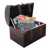 Argen - Hnědá - Víceúčelová dřevěná truhla.  | reklamní Potřeby pro domácnost