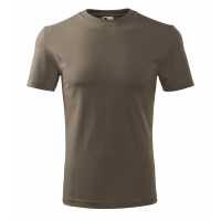 Classic New - Khaki - Kvalitní pánské tričko nižší gramáže vhodné pro potisk a… | reklamní Krátký rukáv