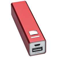 Power Bank - Červená - Kovová PowerBanka pro snadné nabíjení mobilního / chytrého… | reklamní Powerbanky