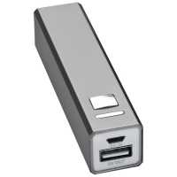 Power Bank - Stříbrná - Kovová PowerBanka pro snadné nabíjení mobilního / chytrého… | reklamní Powerbanky