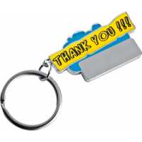 Thank you!!! - Světle modrá - Klíčenka Thank you! | reklamní S přívěskem