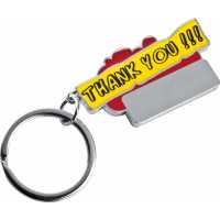 Thank you!!! - Červená - Klíčenka Thank you! | reklamní S přívěskem