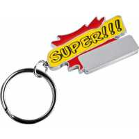 Super - Červená - Klíčenka Super!!! | reklamní S přívěskem