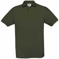 Safran - Khaki - Fine Piqué Polo triko - žebrový límec a manžety,  3… | reklamní Polokošile