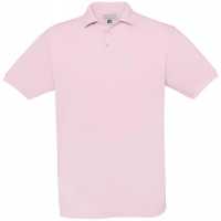 Safran - Světle růžová - Fine Piqué Polo triko - žebrový límec a manžety,  3… | reklamní Polokošile