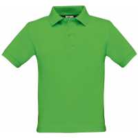 Safran /kids - Zelená - Dětské Piqué Polo s pleteným žebrovým límcem a manžetami,… | reklamní Polokošile
