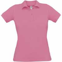 Safran Pure /women - Růžová - Dámské piqué Polo, límec a rukávy žebrovaný úplet, 2… | reklamní Polokošile