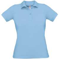 Safran Pure /women - Nebeská modrá - Dámské piqué Polo, límec a rukávy žebrovaný úplet, 2… | reklamní Polokošile
