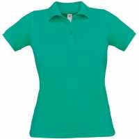 Safran Pure /women - Nefritová - Dámské piqué Polo, límec a rukávy žebrovaný úplet, 2… | reklamní Polokošile