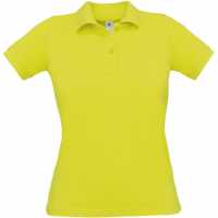 Safran Pure /women - Limetková zelená - Dámské piqué Polo, límec a rukávy žebrovaný úplet, 2… | reklamní Polokošile
