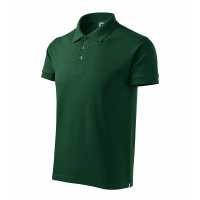 Cotton Heavy - Dark green - Pánská polokošile vyšší gramáže. Límeček a lemy rukávů ze… | reklamní Polokošile