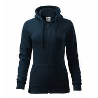 Trendy Zipper dámská - Světle šedá - Dámská celopropínací "klokanka" s podšitou kapucí.… | reklamní Mikiny