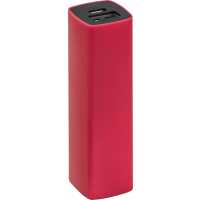 Caba - Červená - Powerbanka s kapacitou 2.200 mAh včetně napájecího kabelu. | reklamní Powerbanky