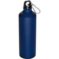 Zhan - Tmavě modrá - Nerezová lahev z oceli s karabinou, 800ml. | reklamní Láhve a hrnky