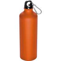 Zhan - Oranžová - Nerezová lahev z oceli s karabinou, 800ml. | reklamní Láhve a hrnky