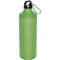 Zhan - Světle zelená - Nerezová lahev z oceli s karabinou, 800ml. | reklamní Láhve a hrnky