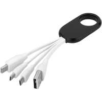 Troup - Černá - Nabíjecí kabel 4 v 1 . USB nabíjecí kabel se 4 konektory,… | reklamní Příslušenství k mobilům a tabletům