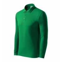 Pique Polo LS - Dark green - Kvalitní polokošile s dlouhým rukávem vyšší gramáže - 200 g… | reklamní Polokošile