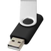Krish USB 16GB - Černá - USB flash disk v praktickém provedení s rotační kovovou… | reklamní Flash