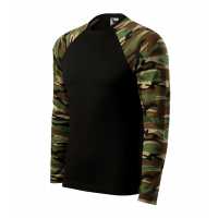 Camouflage LS - Hnědá kamufláž - Unisexové triko střední gramáže s dlouhými rukávy v barvě… | reklamní Trička