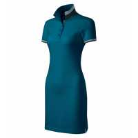 Dress up - Petrolejová - Exkluzivní polo šaty v oblíbeném "stylu Collar up" vhodné… | reklamní Textil
