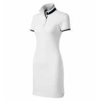 Dress up - Bílá - Exkluzivní polo šaty v oblíbeném "stylu Collar up" vhodné… | reklamní Textil