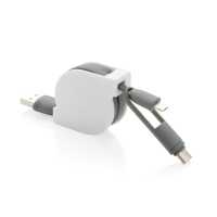 AREAS - Bílá - Kompaktní nabíjecí kabel 3 v 1 obsahující konektory USB… | reklamní Příslušenství k mobilům a tabletům