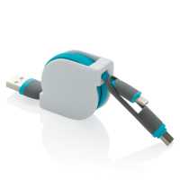 AREAS - Modrá - Kompaktní nabíjecí kabel 3 v 1 obsahující konektory USB… | reklamní Příslušenství k mobilům a tabletům