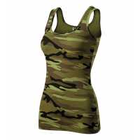 Camo Triumph - Zelená kamufláž - Dámské tílko, které nezklame. Přilnavý střih se širšími… | reklamní Trička