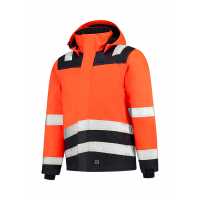 Midi Parka High Vis Bicolor - Fluorescenční oranžová - Značková pracovní parka s vysokou viditelností. Voděodolný,… | reklamní Bundy