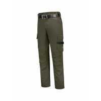Work Pants Twill Cordura - Armádní - Značkové pracovní kalhoty. Elastický pasový límec… | reklamní Dlouhé