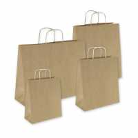 Papírová taška 45 x 16 x 48 cm - Hnědá - Papírová taška s kroucenými uchy o rozměru 45 x 16 x 48 cm.… | reklamní Papírové tašky