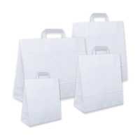 Papírová taška 45 x 16 x 48 cm - Bílá - Papírová taška s plochými uchy o rozměru 45 x 16 x 48 cm.… | reklamní Papírové tašky
