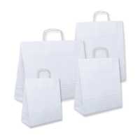 Papírová taška 25 x 15 x 32 cm - Bílá - Papírová taška s kroucenými uchy o rozměru 25 x 15 x 32 cm.… | reklamní Papírové tašky
