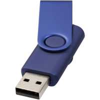USB 16 GB - Modrá - Rotační USB flash disk v metalickém provedení. Kombinace… | reklamní Flash