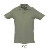 SPRING II - Khaki - Pique polo triko, žebrový límec a postranní rozparky, v… | reklamní Polokošile